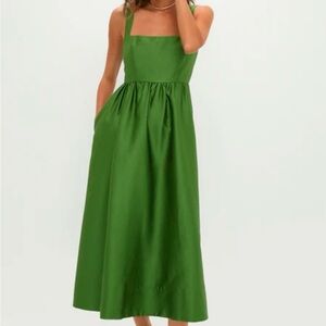 Tuckernuck Green Dupioni Esme Dress XS